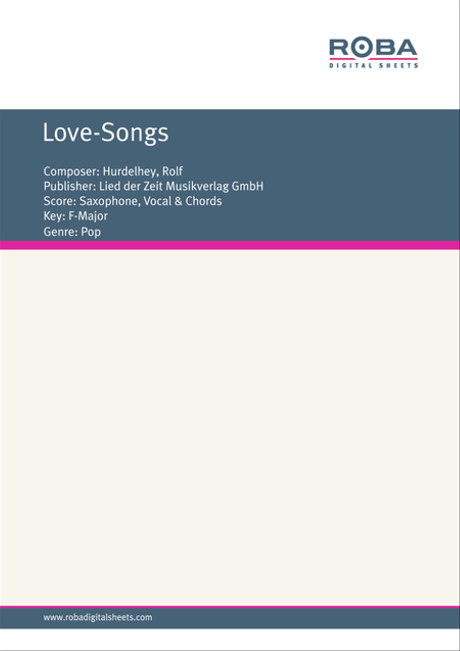 Love-Songs Love-Songs Saxophone scores gallery preview page 1