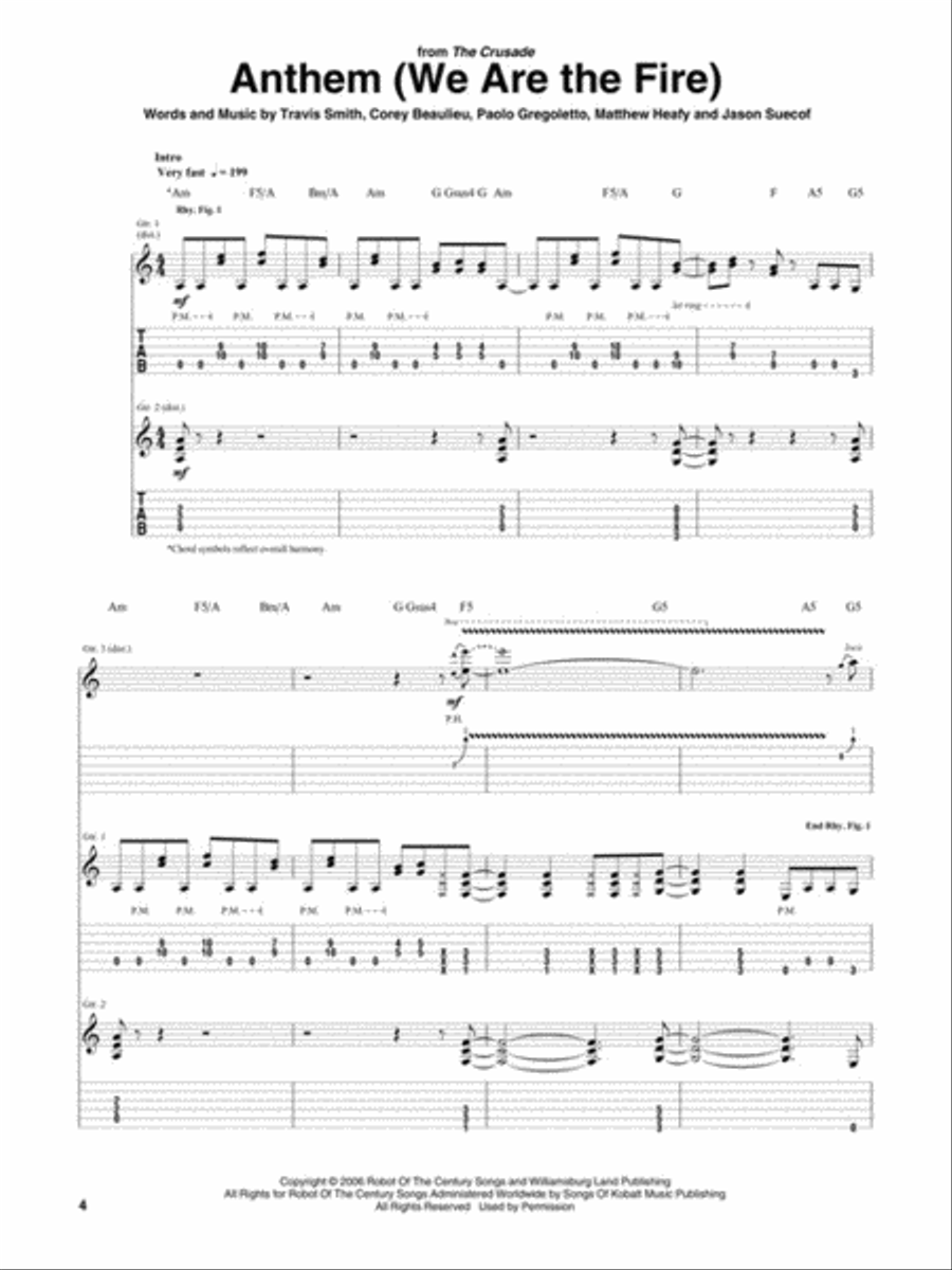 Trivium - Guitar Tab Anthology Electric Guitar scores gallery preview page 3