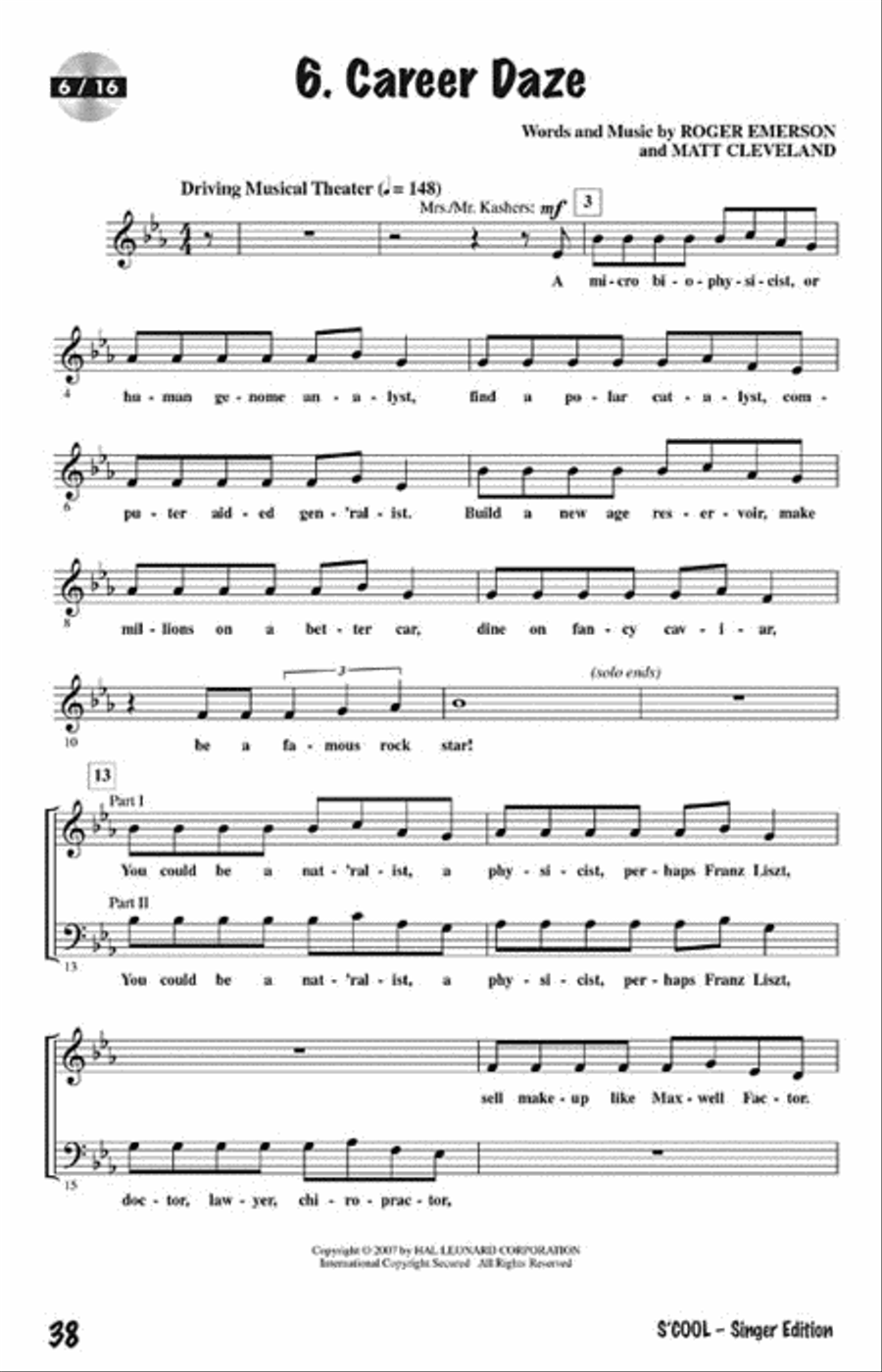 S'Cool: A Teenage Pop/Rock Musical Choir scores gallery preview page 6