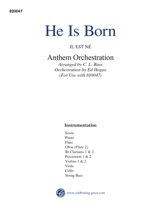 He Is Born Orchestration