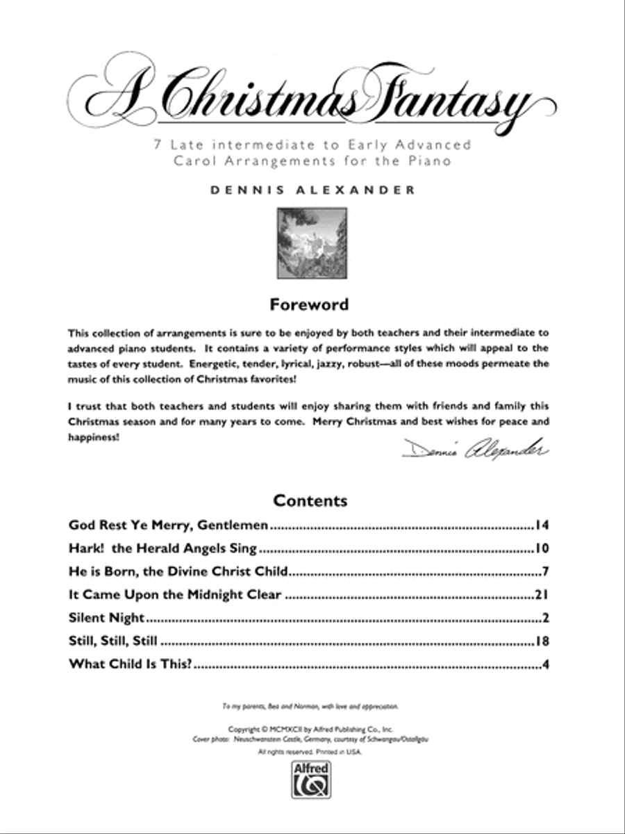 A Christmas Fantasy Piano Solo scores gallery preview page 2