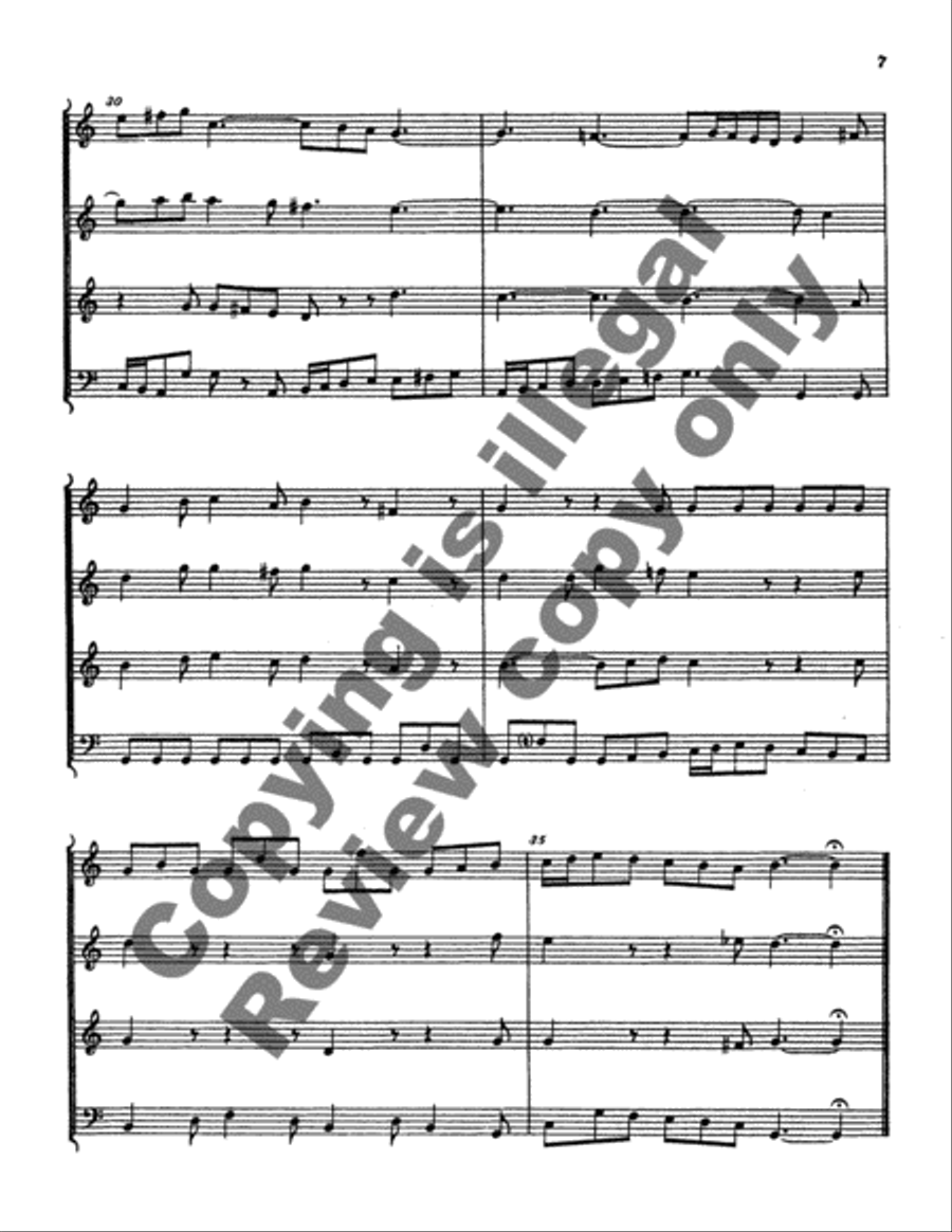 Fughetta on Dies sind die Heil'gen zehn Gebot Recorder scores gallery preview page 5