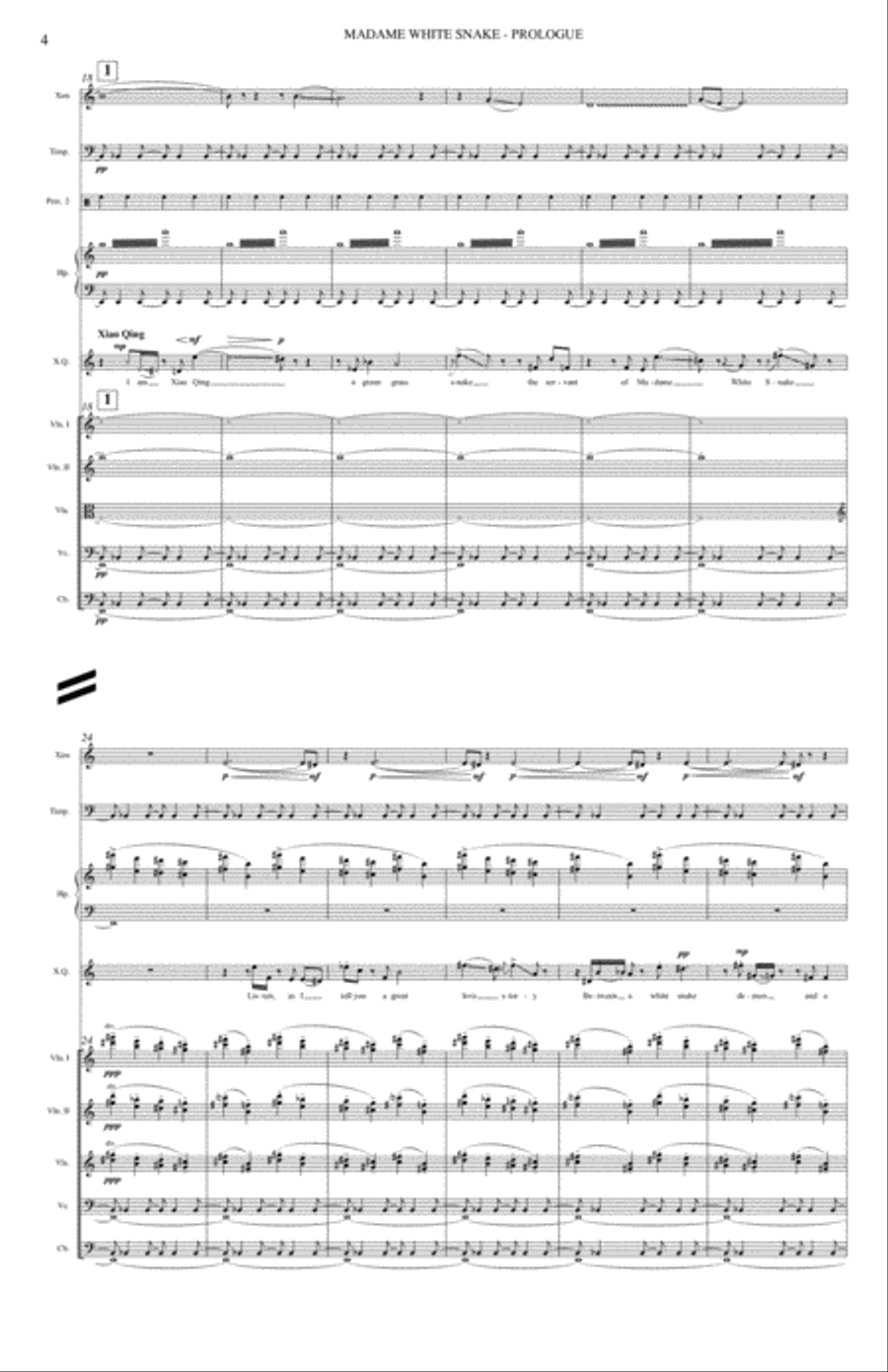 Madame White Snake 4-Part scores gallery preview page 8