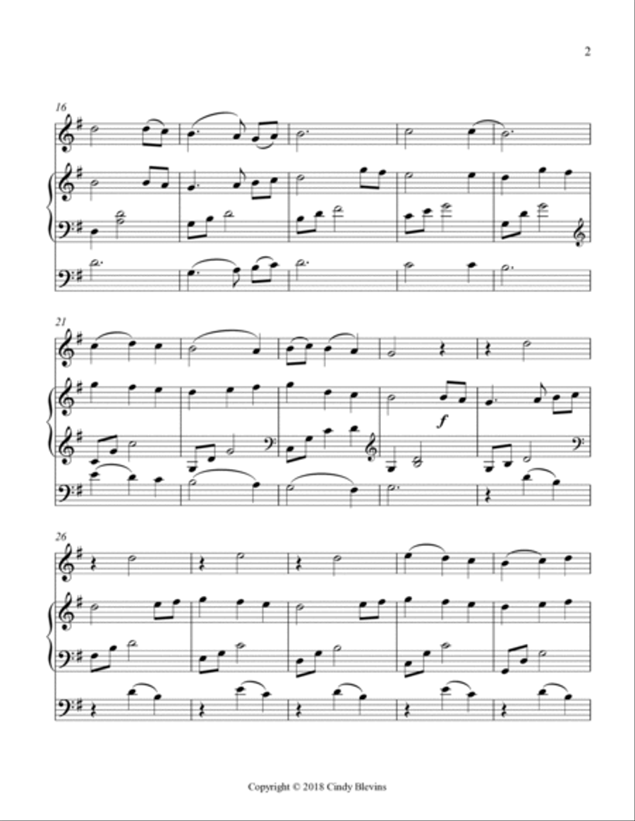 The First Noel, for Harp, Violin and Cello Cello scores gallery preview page 3