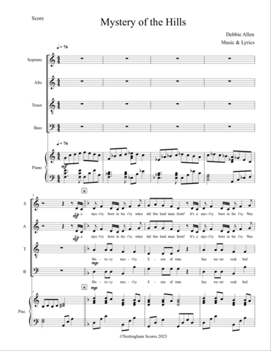 Mystery of the Hills 4-Part scores gallery preview page 3