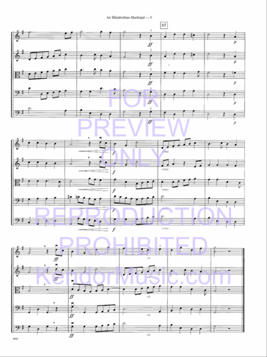 Elizabethan Madrigal, An (Now Is The Month Of Maying) (Full Score) Choir scores gallery preview page 8