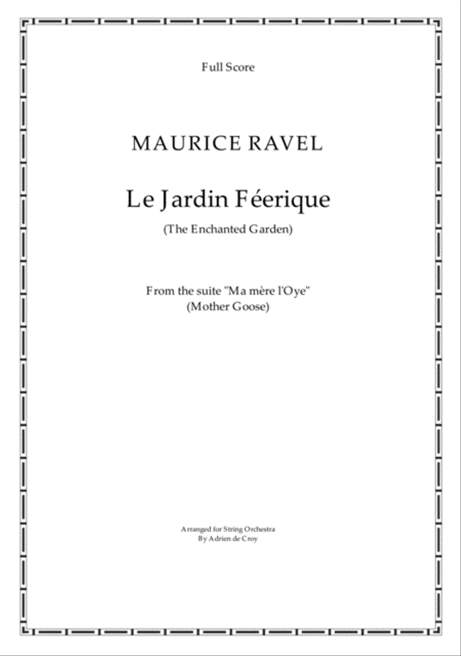 The Enchanted Garden, from the Mother Goose suite String Orchestra scores gallery preview page 1