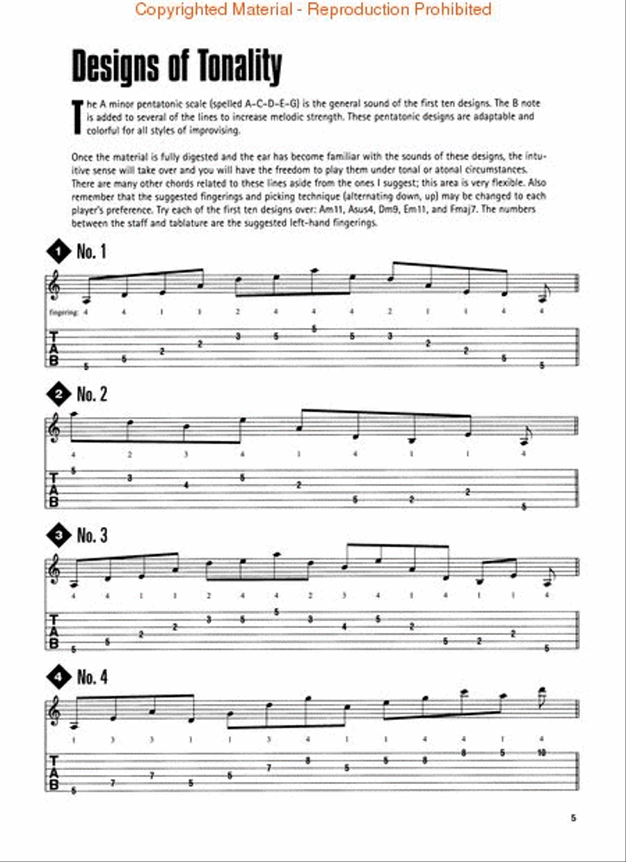 Intervallic Designs for Jazz Guitar