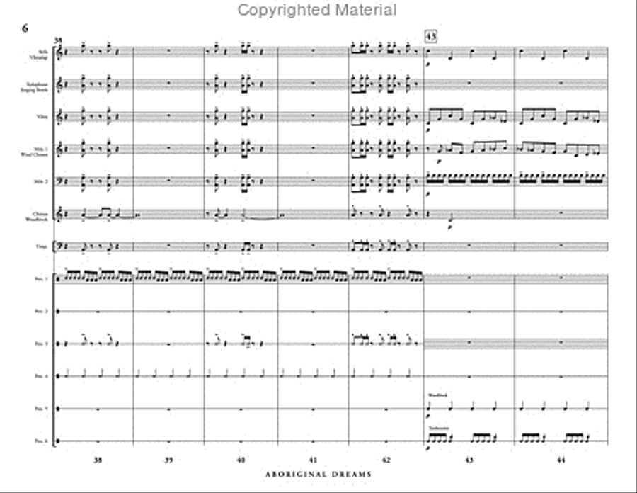 Aboriginal Dreams Percussion Ensemble scores gallery preview page 7
