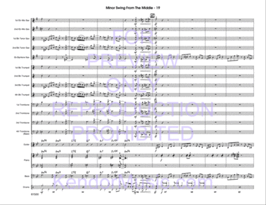 Minor Swing From The Middle Jazz Ensemble scores gallery preview page 20
