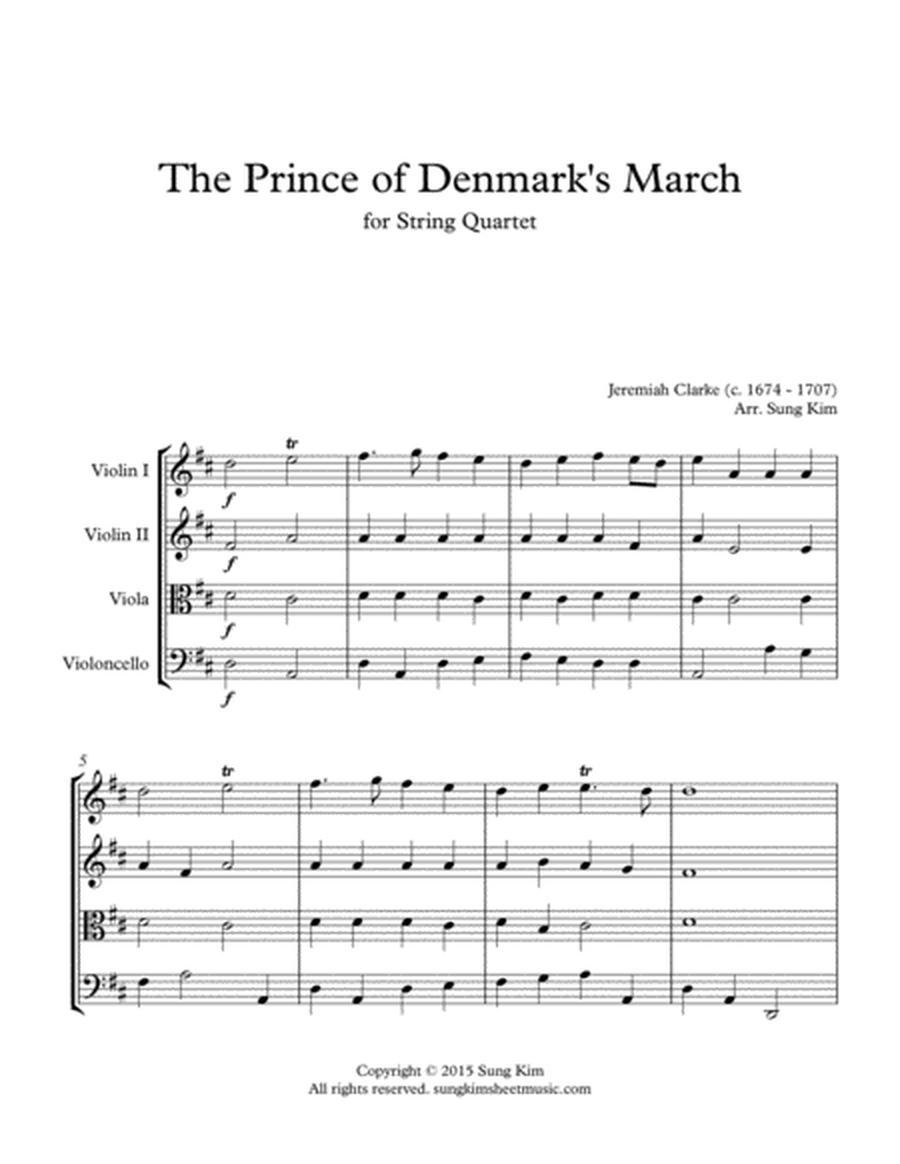 The Prince of Denmark's March for String Quartet [Best for Wedding] image number null