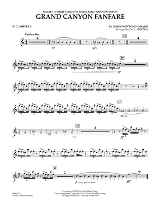 Grand Canyon Fanfare - Bb Clarinet 3