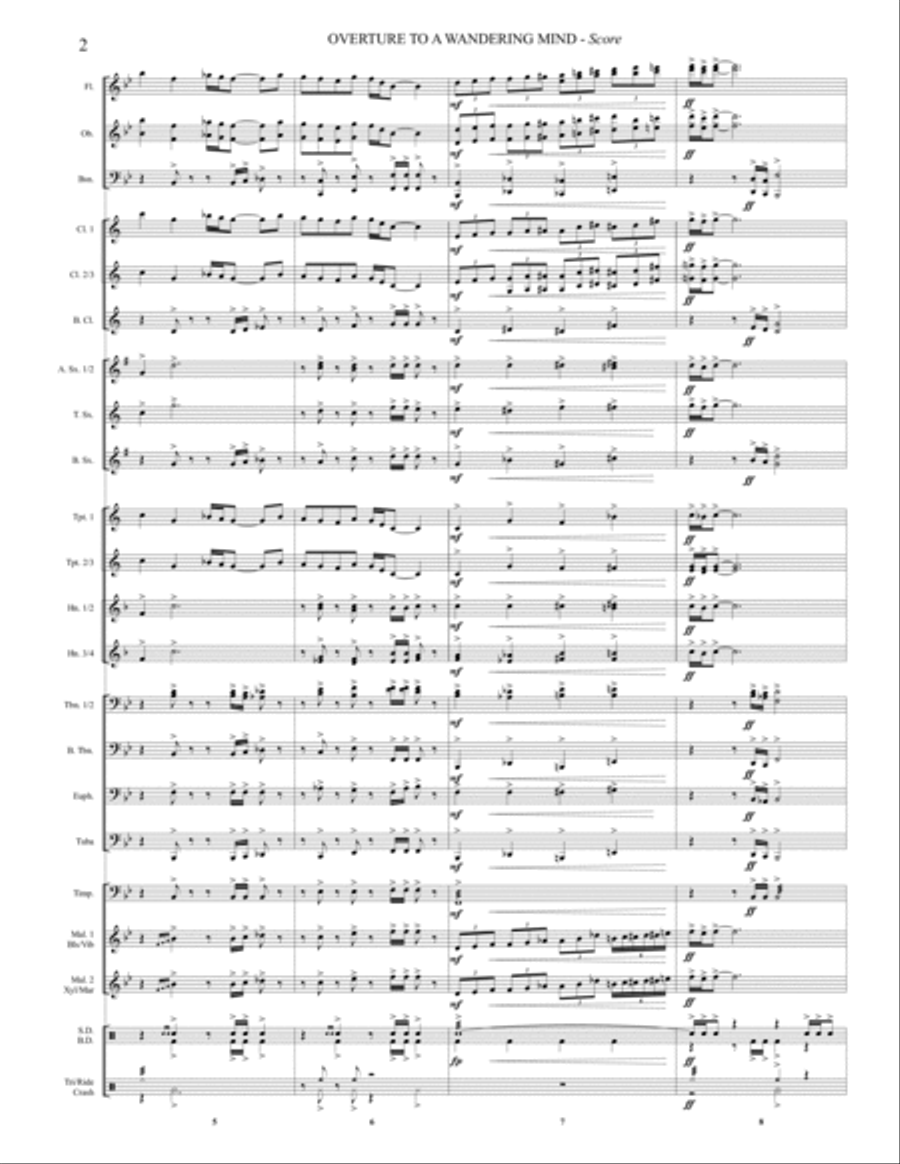 OVERTURE TO A WANDERING MIND Concert Band scores gallery preview page 4