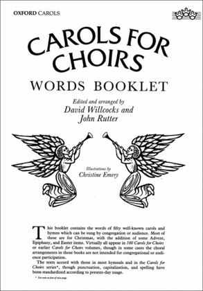 Book cover for Carols for Choirs: Carols for Choirs words booklet