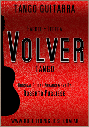 Book cover for Volver - tango - (Carlos Gardel) - Guitar score.