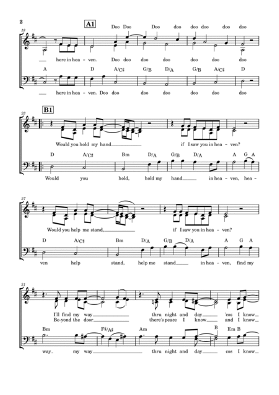 Tears In Heaven Tears In Heaven 3-Part scores gallery preview page 2
