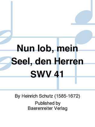 Book cover for Nun lob, mein Seel, den Herren SWV 41