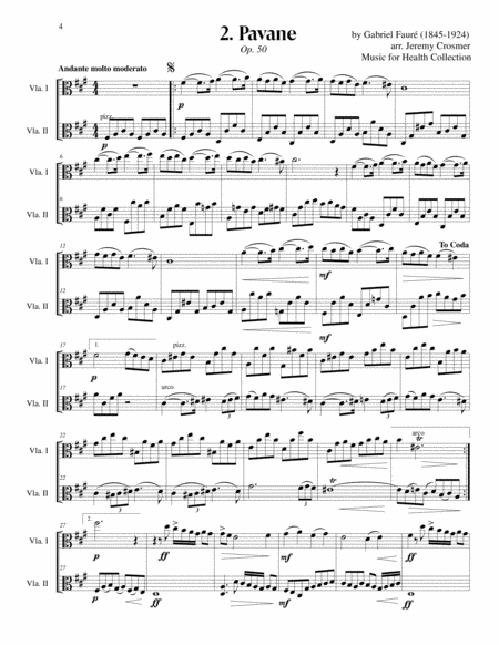 Fauré: Après un rêve, Pavane, and Sicilienne - Music for Health Duet 2 Violas