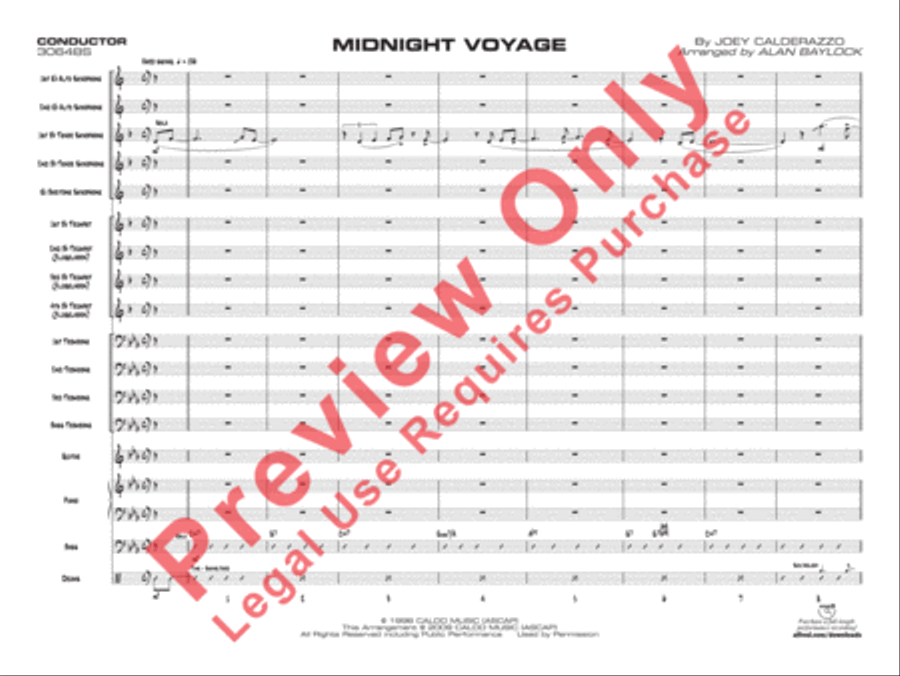 Midnight Voyage (score only) Jazz Ensemble scores gallery preview page 21