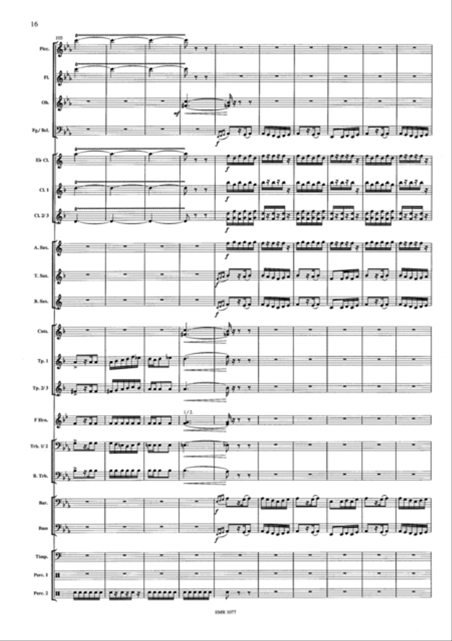 Capriccio Barbaro Concert Band scores gallery preview page 16