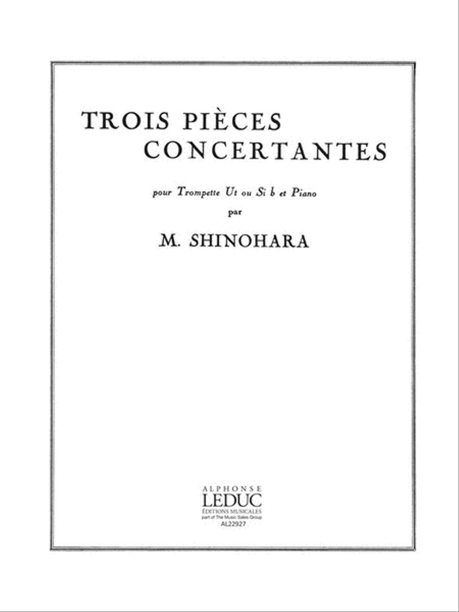 3 Pieces Concertantes (trumpet & Piano) Trumpet Solo scores gallery preview page 1