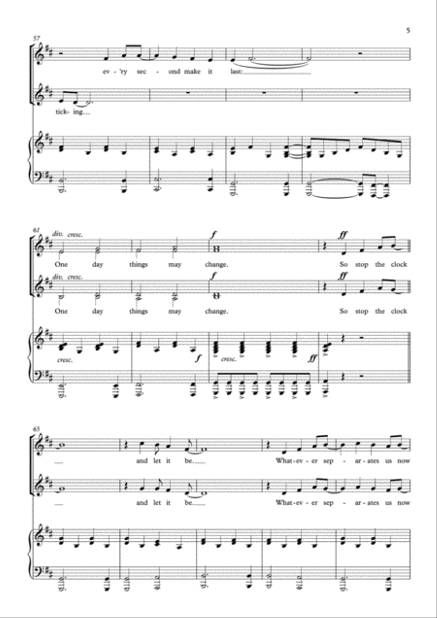 Chris Lawry - We Are As One (Vocal duet or SA Choir) SA scores gallery preview page 5