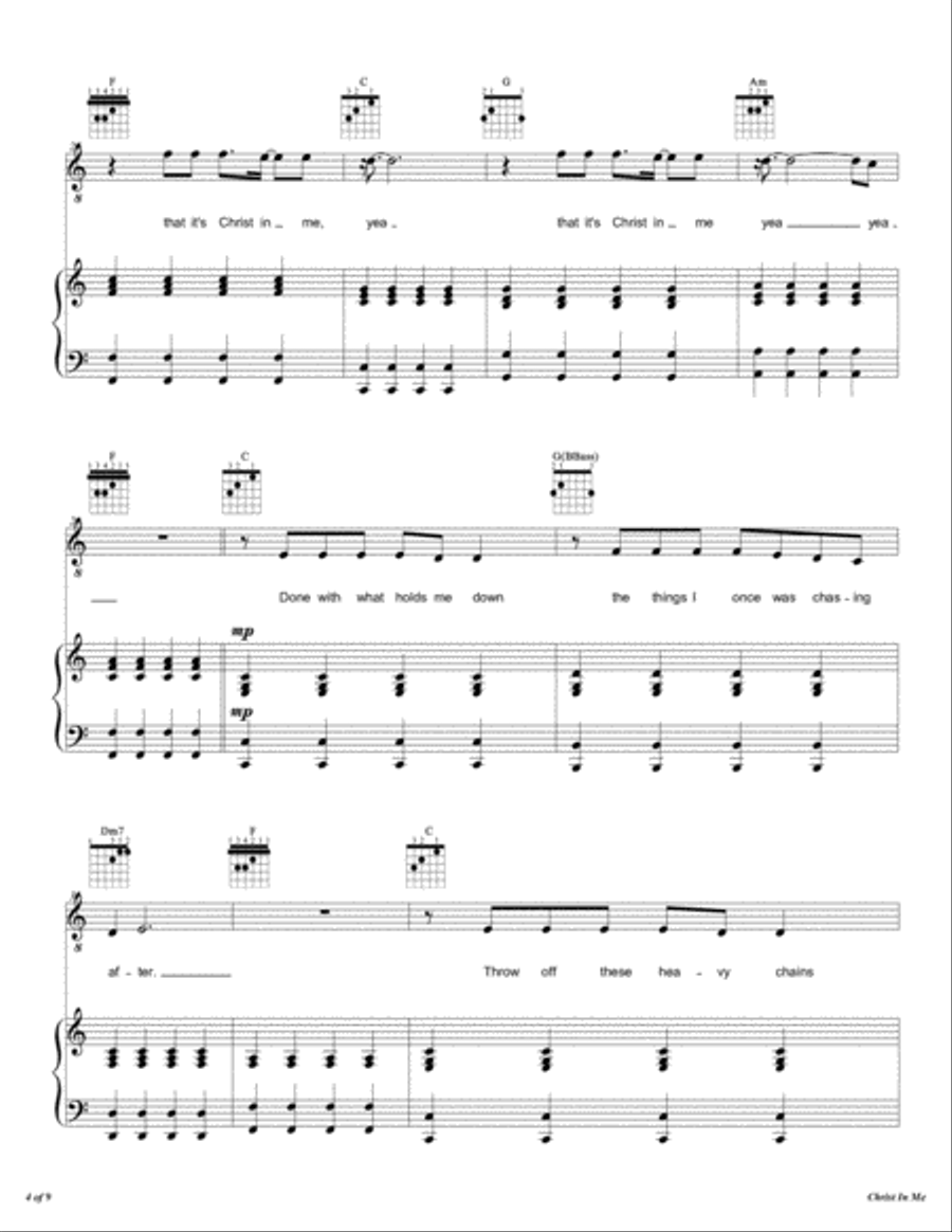 Christ In Me Christ In Me Voice scores gallery preview page 5