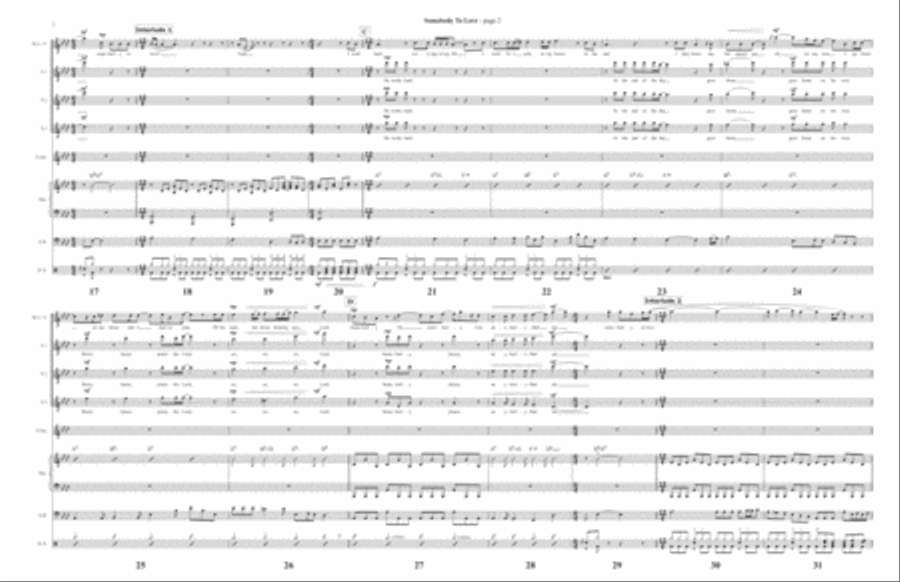 Somebody To Love Choir scores gallery preview page 2