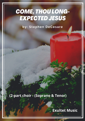 Book cover for Come, Thou Long-Expected Jesus (2-part choir - (Soprano and Tenor)
