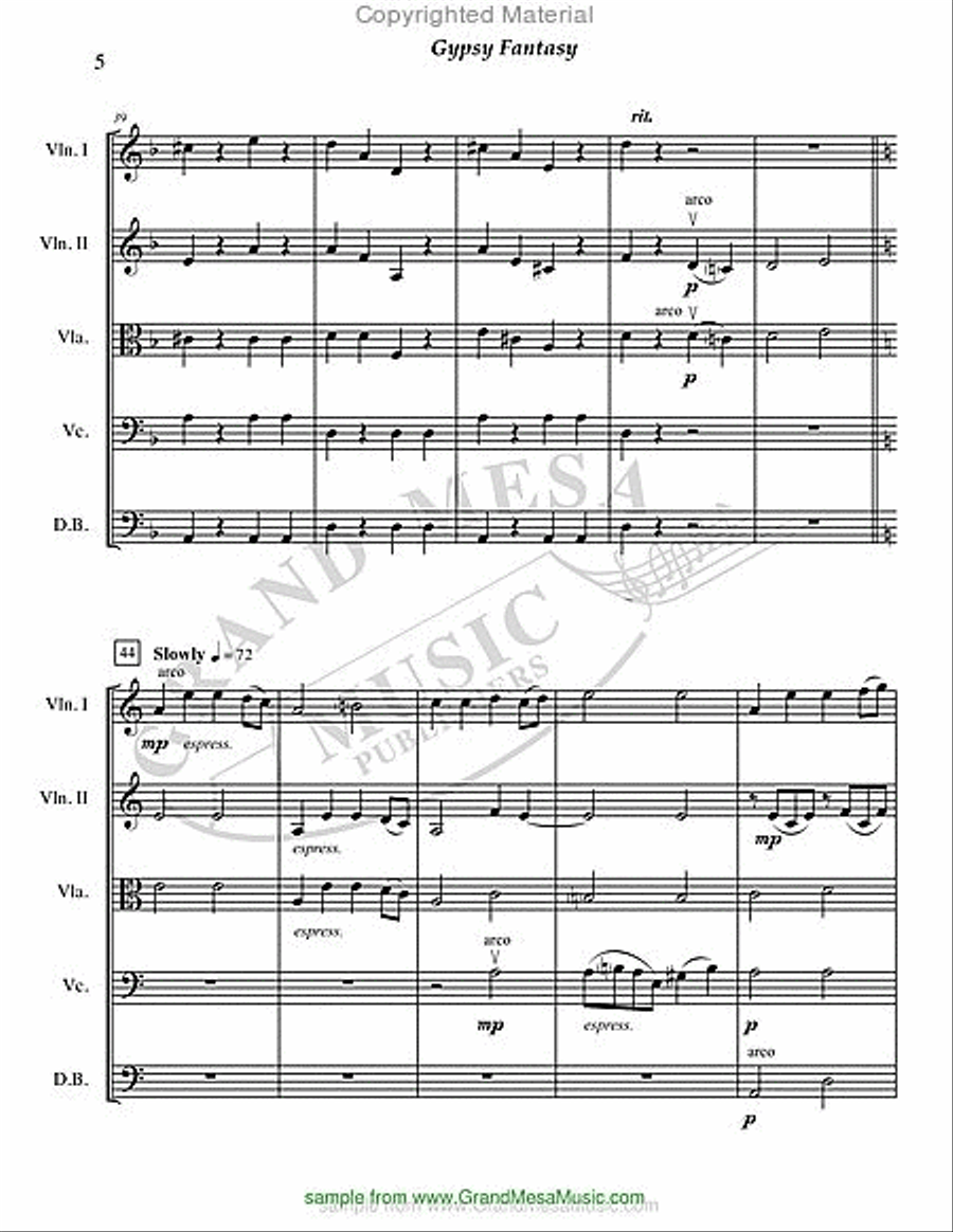 Gypsy Fantasy Gypsy Fantasy String Orchestra scores gallery preview page 6