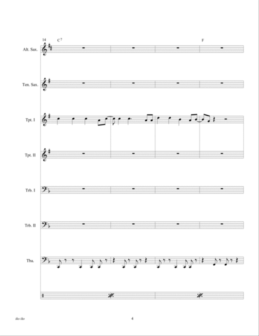 Iko Iko Jazz Ensemble scores gallery preview page 6