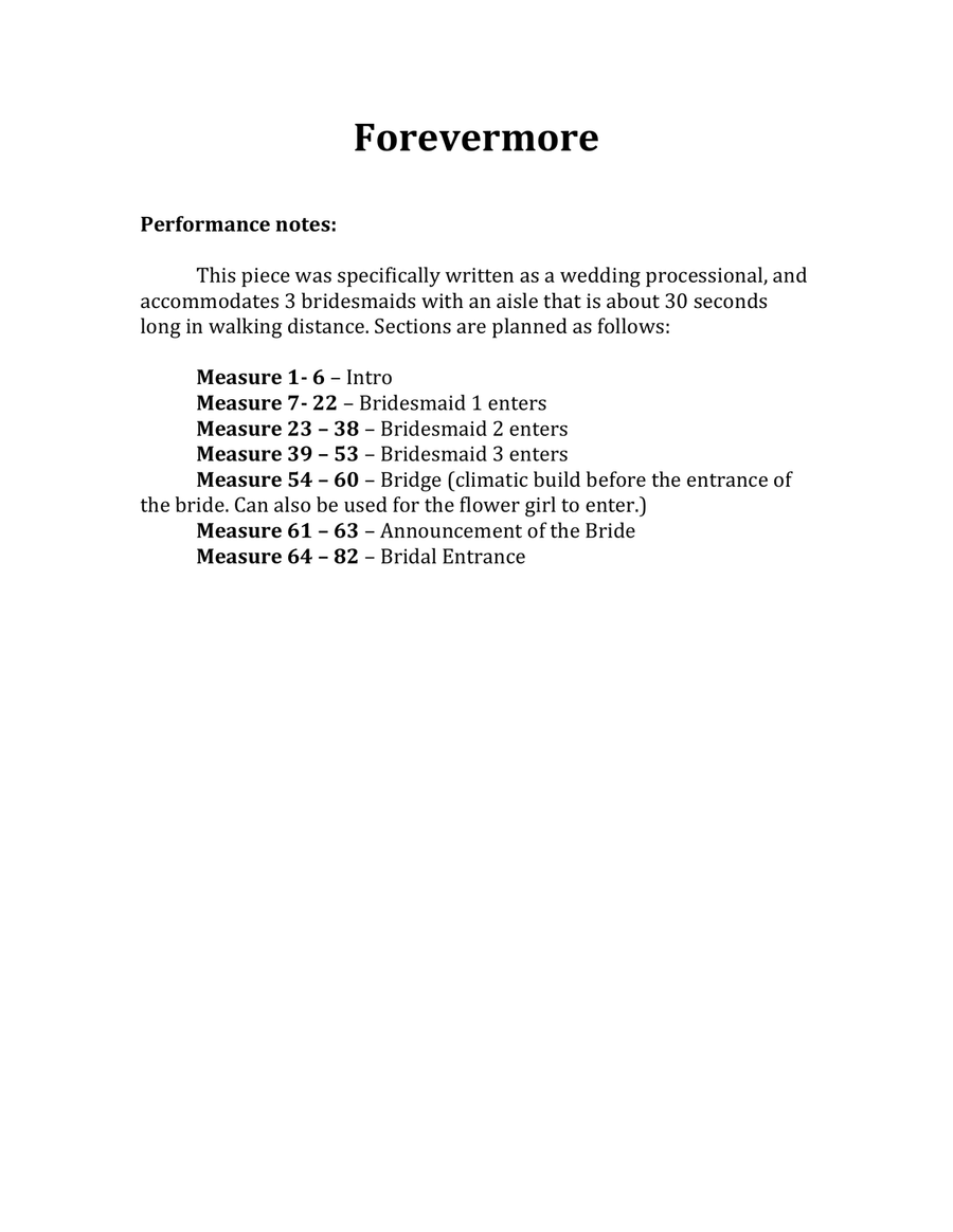 Forevermore Forevermore Piano Solo scores gallery preview page 2