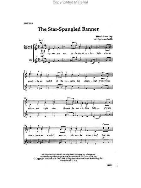 The Star-Spangled Banner - SSA Octavo image number null