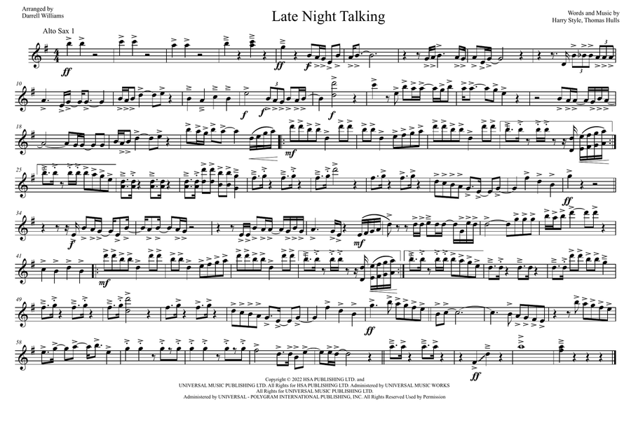 Late Night Talking Marching Band scores gallery preview page 1