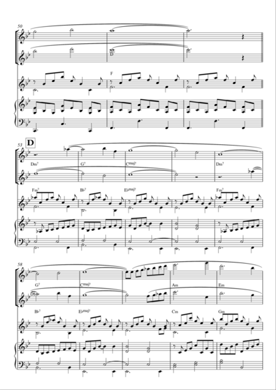Instrumental Interlude 2'48 for 2 flutes, guitar and/or piano by Simon Peberdy Small Ensemble scores gallery preview page 6