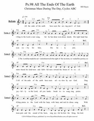 Psalm 98: All The Ends Of The Earth (leadsheet)