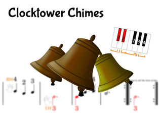 Book cover for Clocktower Chimes - Pre-staff Finger Numbers on Black Keys