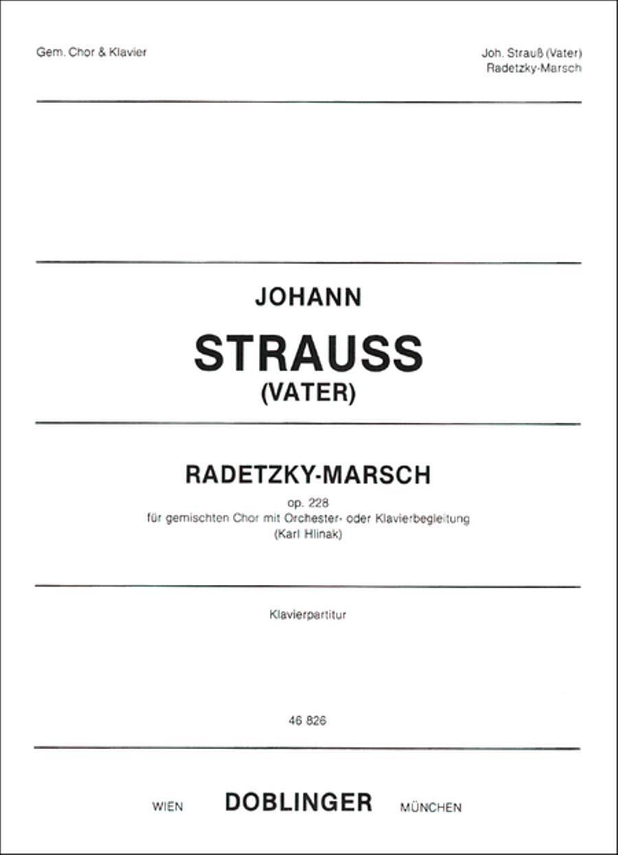 Radetzky-Marsch Mixed Choir scores gallery preview page 1