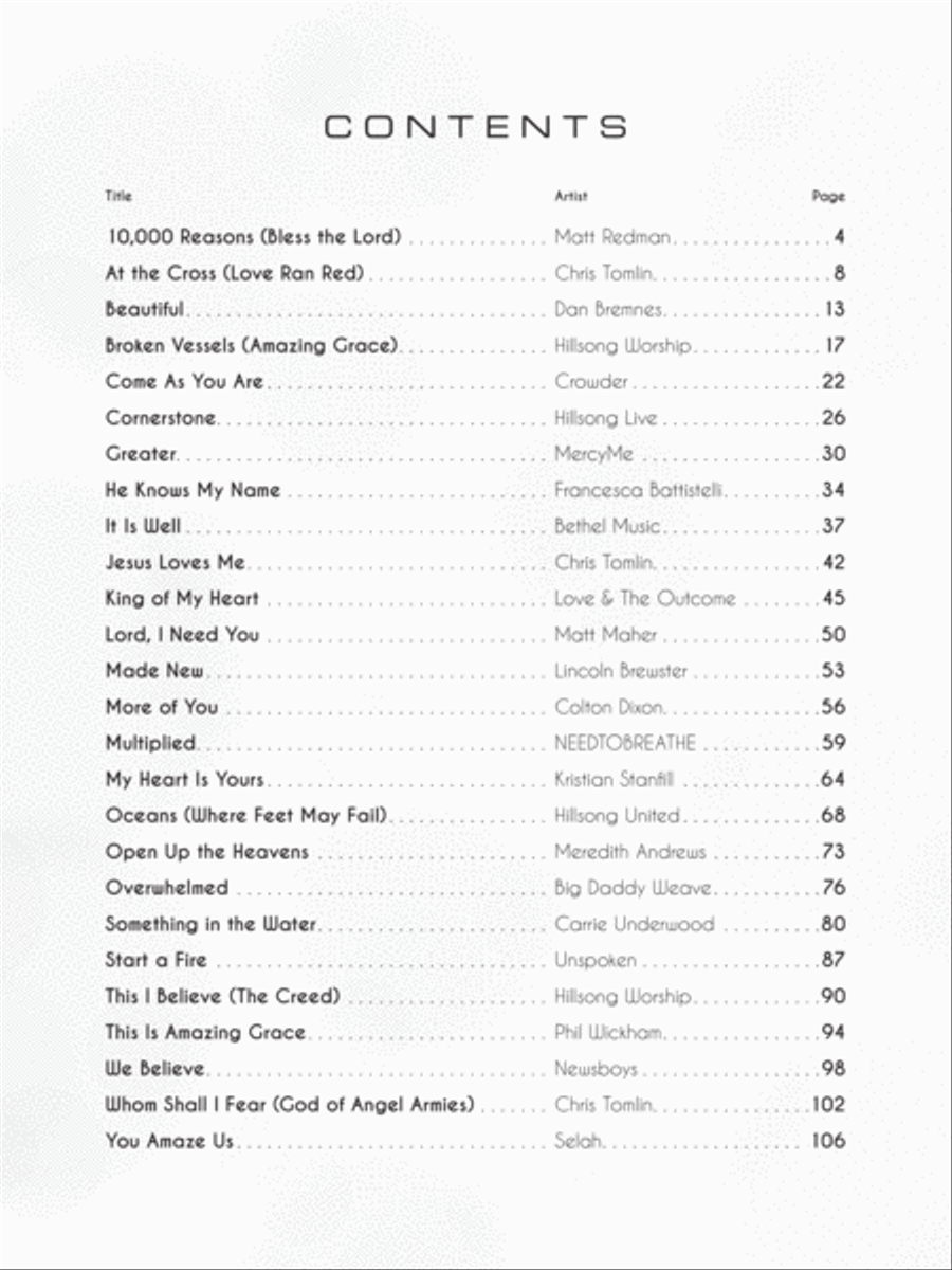 2015 Modern Christian Hits -- The Acoustic Covers Acoustic Guitar scores gallery preview page 3