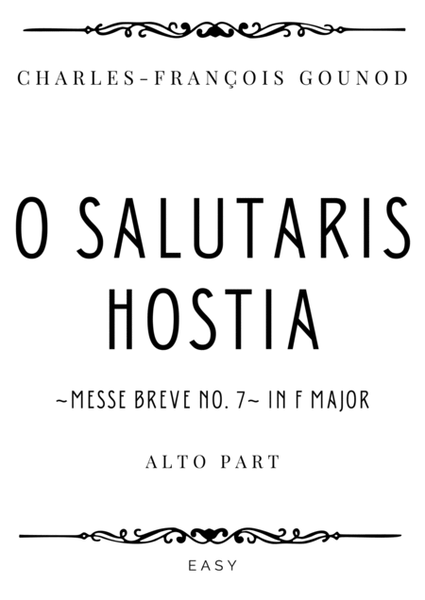Gounod - O Salutaris Hostia from Messe breve No.7 for SATB & Organ - Easy image number null