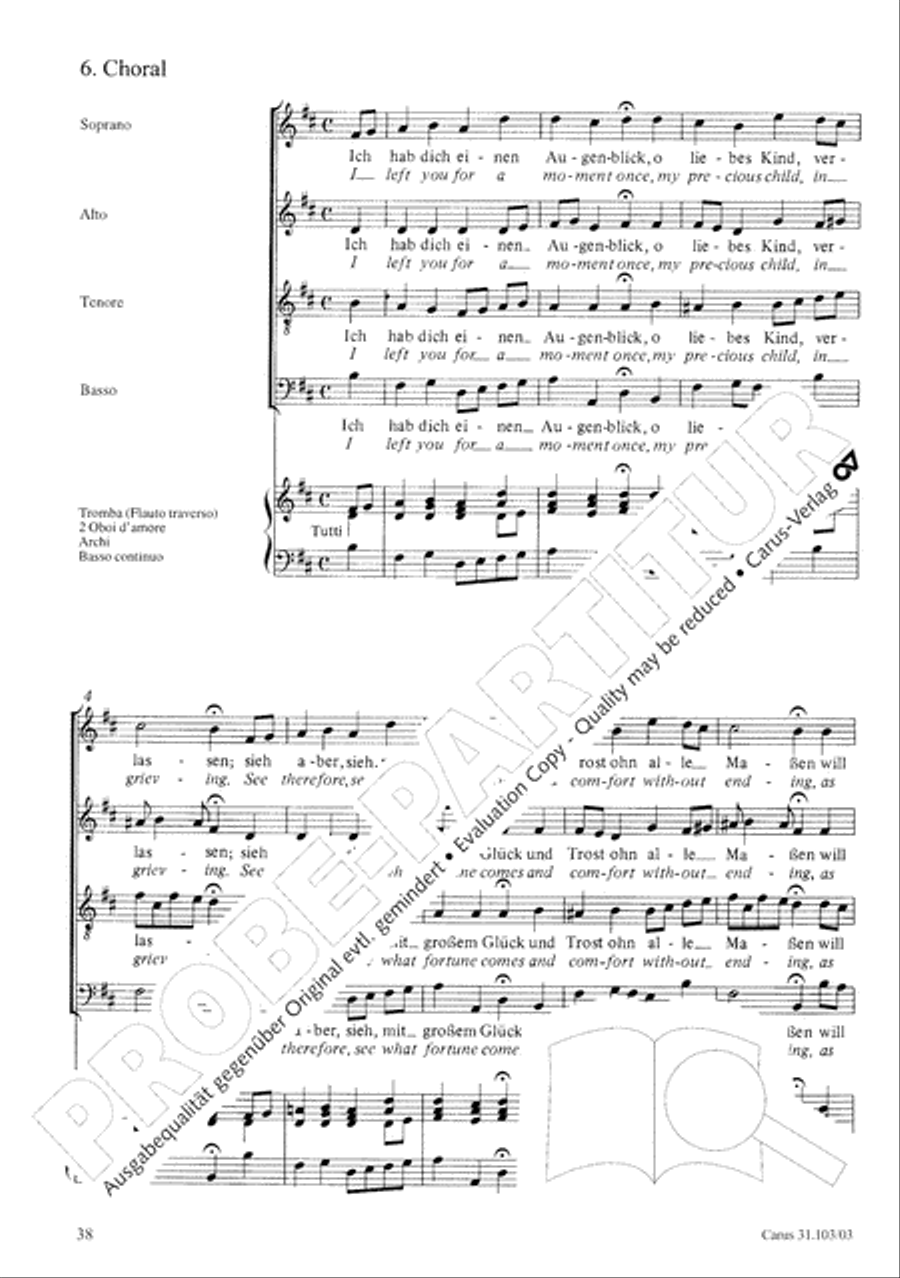 You shall be weeping and crying (Ihr werdet weinen und heulen) 4-Part scores gallery preview page 39