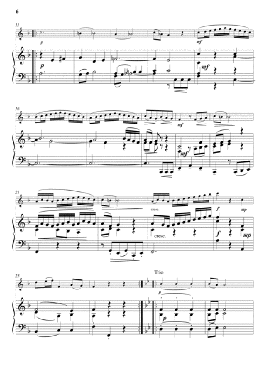 A Mozart Suite (for Flute and Piano) Woodwind Duet scores gallery preview page 5