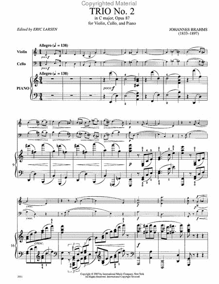 Trio No. 2 In C Major, Opus 87