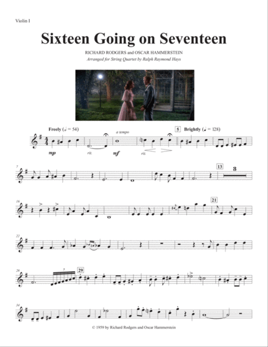 Sixteen Going On Seventeen String Quartet scores gallery preview page 5