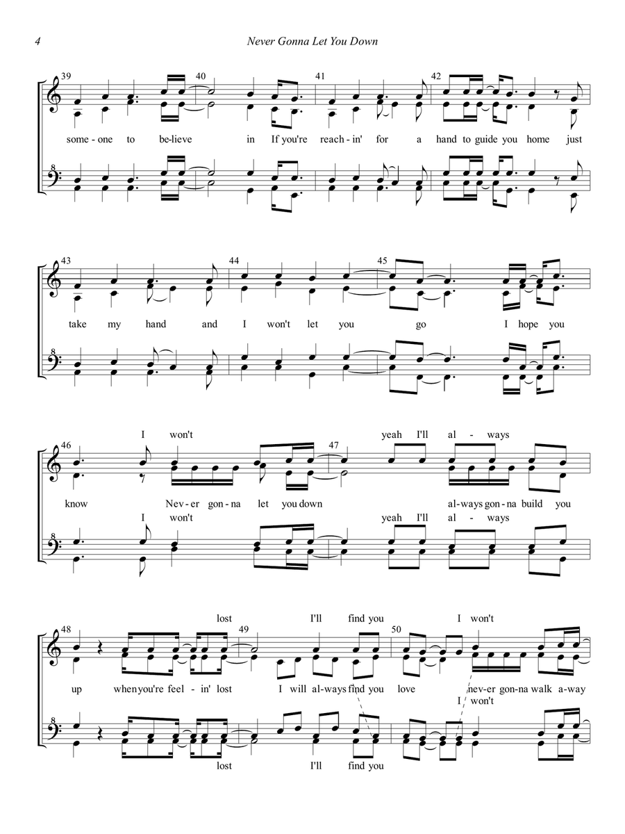Never Gonna Let You Down SSAA scores gallery preview page 4
