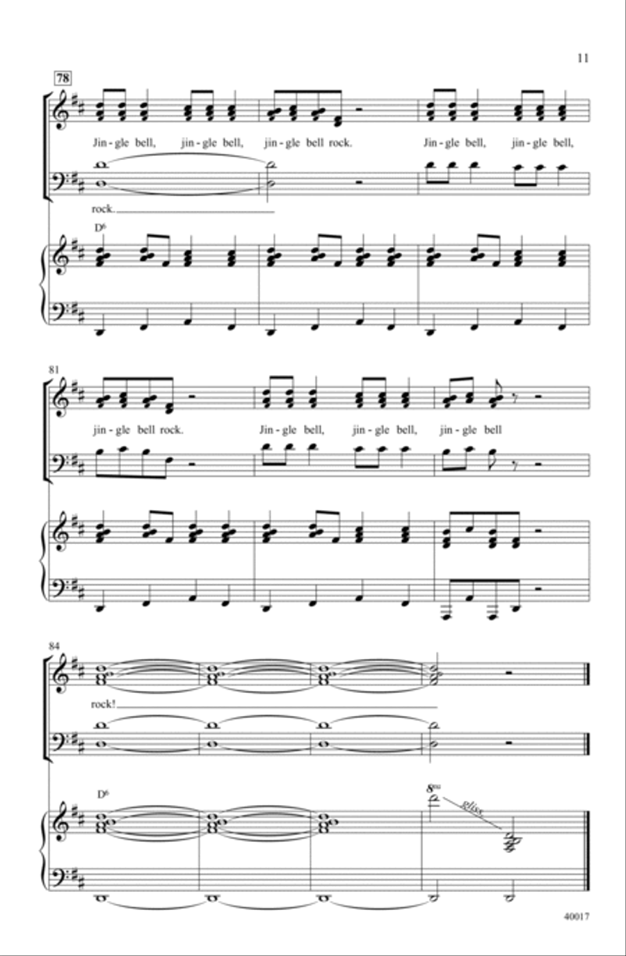 Jingle Bell Rock 4-Part scores gallery preview page 11