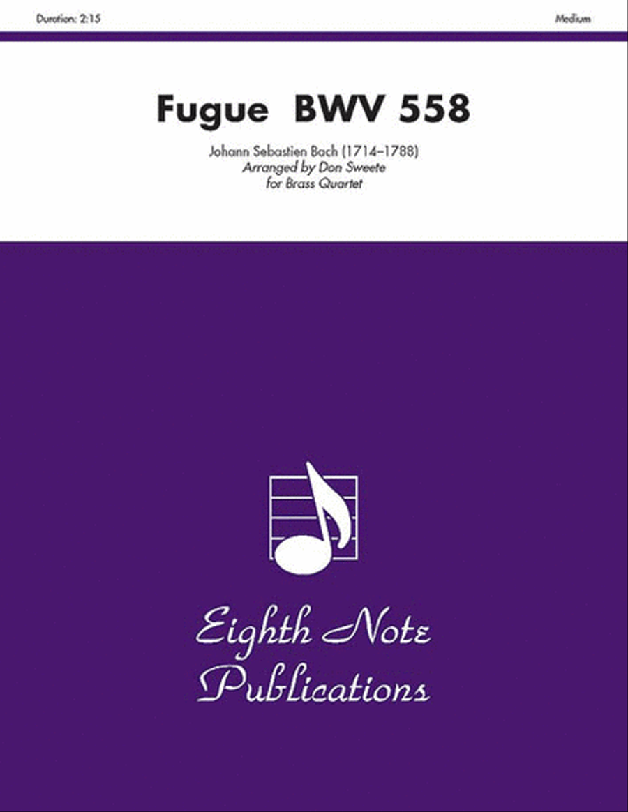 Fugue, BWV 558 Brass Quartet scores gallery preview page 1