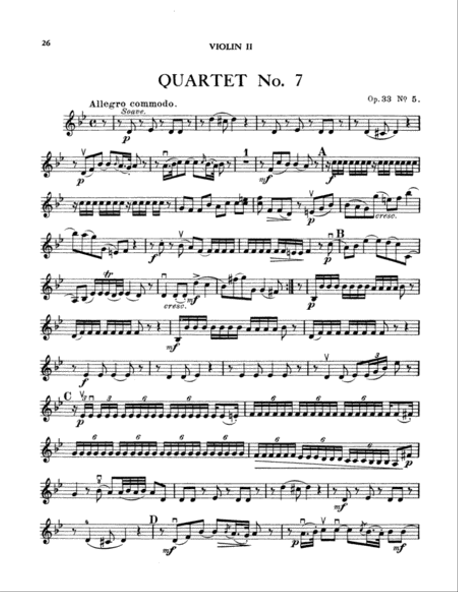 Boccherini: Nine Selected String Quartets String Quartet scores gallery preview page 1
