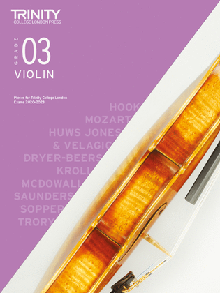 Book cover for Violin Exam Pieces 2020-2023: Grade 3