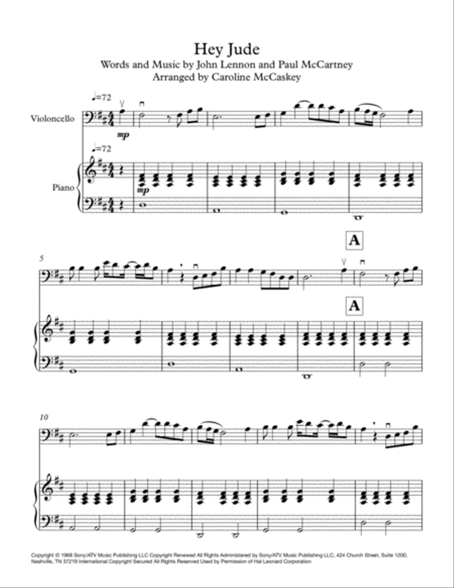 Hey Jude Piano scores gallery preview page 2